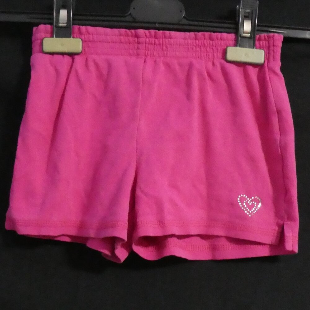 Unbranded | 10 inch waist | Pink Shorts With Silver Heart Design